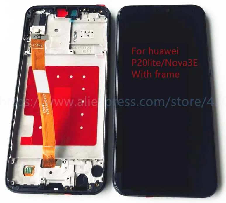100% протестированные ЖК дисплеи для Huawei P20 lite nova 3e сенсорный экран с рамкой сборка