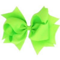 free shipping 120pcs 6 solid twisted boutique hair bow w tails accessories alligator hair clip