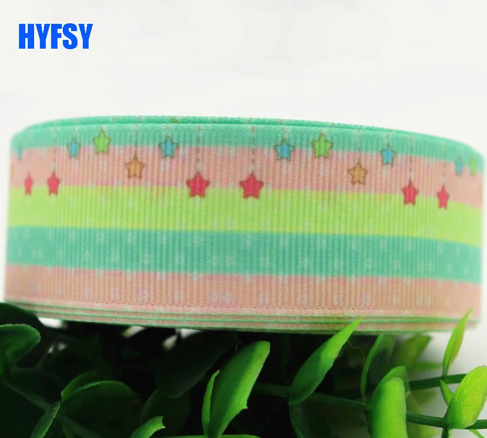03 Hyfsy 10002 градиент цвета ленты 10 ярдов 25 мм DIY волос лук материалы подарочная упаковка корсажные ленты - Цвет: 03
