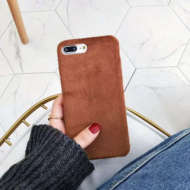 Роскошный чехол для телефона EPENA с ворсом Apple iPhone X XR XS Max гладкие плюшевые чехлы 8 7