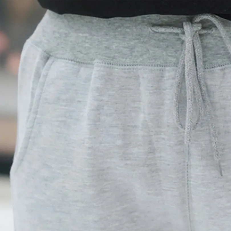 Модные Drawstring Высокая талия треники уютный Любовь Сердце Вышитые для женщин