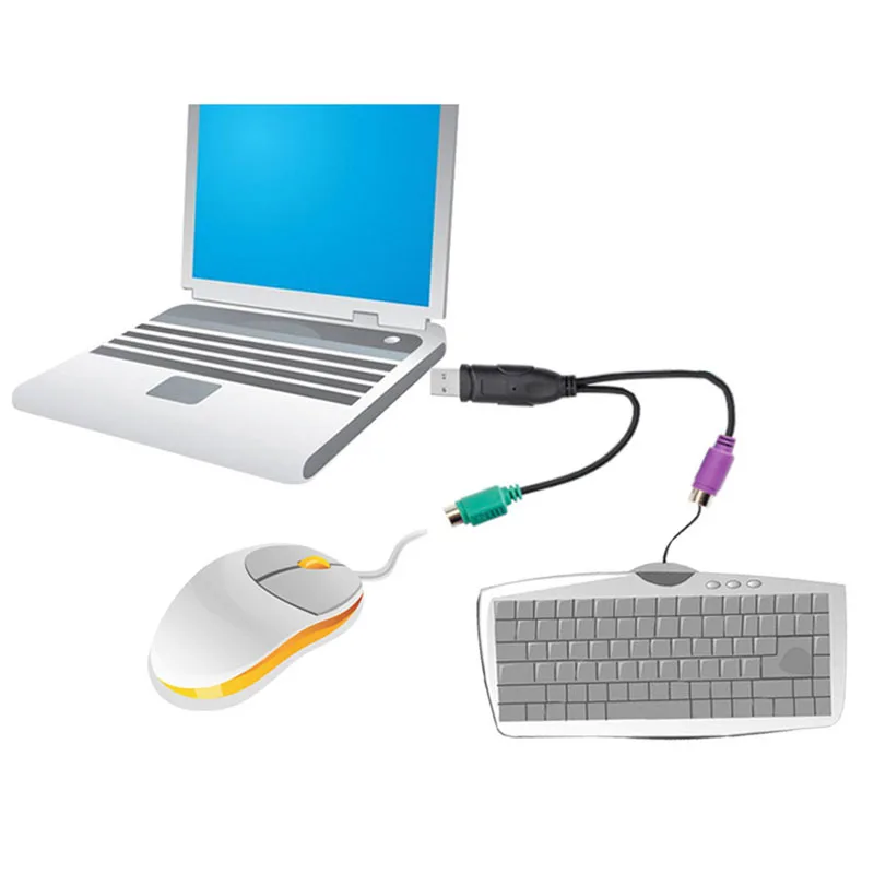 USB папа 6 Pin PS2 для PS/2 Женский Удлинительный кабель Y сплиттер адаптер Разъем