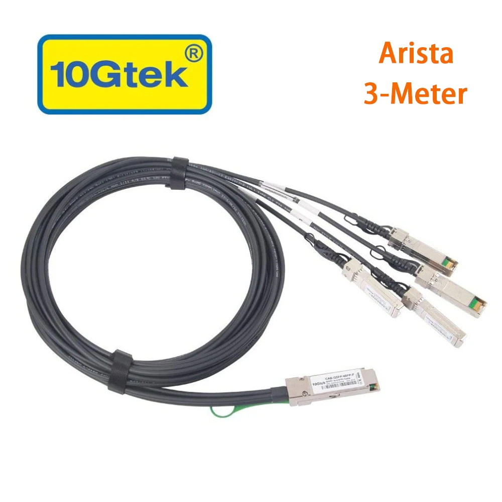 Arista CAB Q S 3M 40G QSFP + до 4xSFP Breakout DAC 40GBASE CR4 пассивное прямое подключение медный кабель