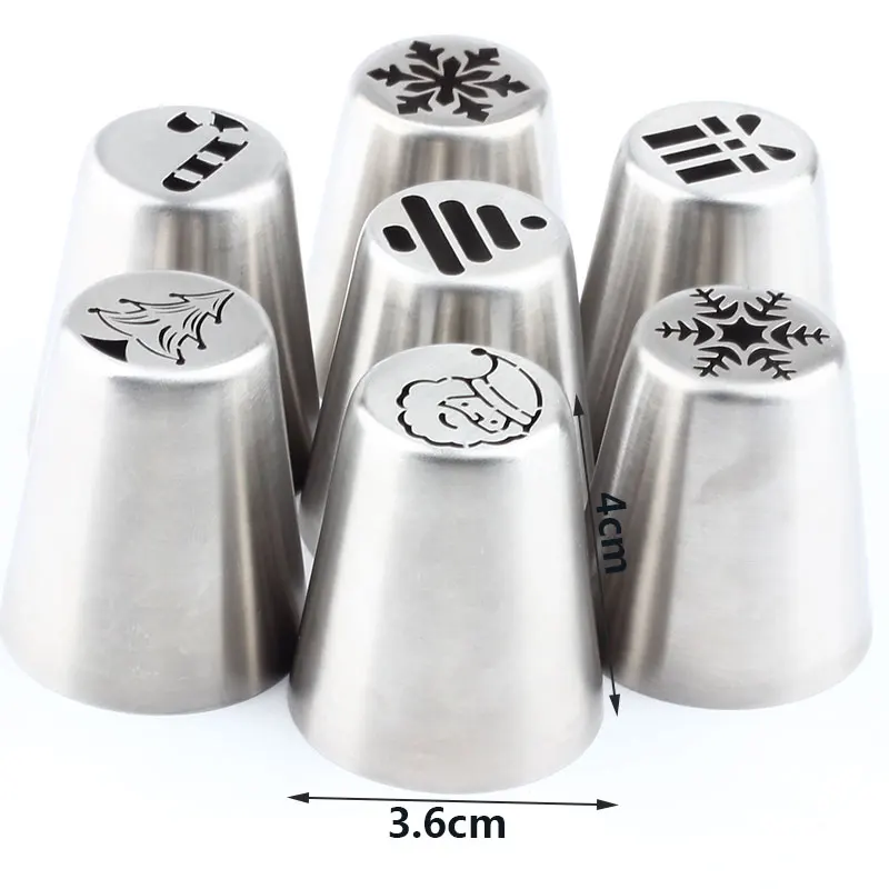 Рождественские 8 шт. Обледенение труб из нержавеющей стали наконечники для