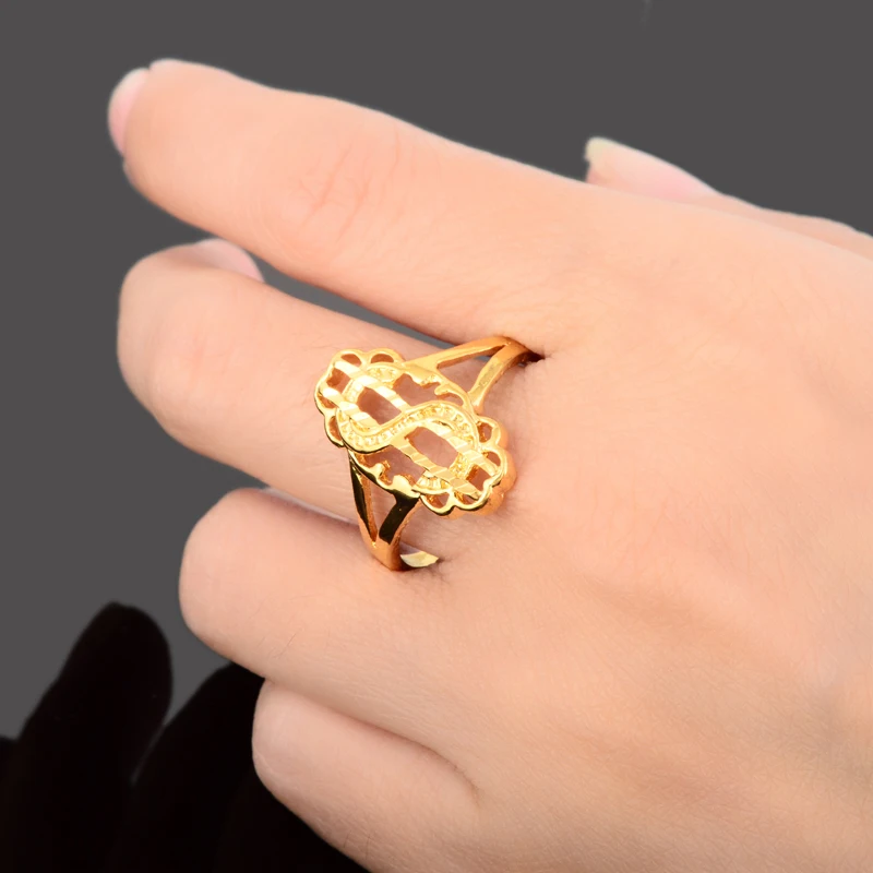 Уникальное позолоченное кольцо из нержавеющей стали с эмалью 24 к для мужчин