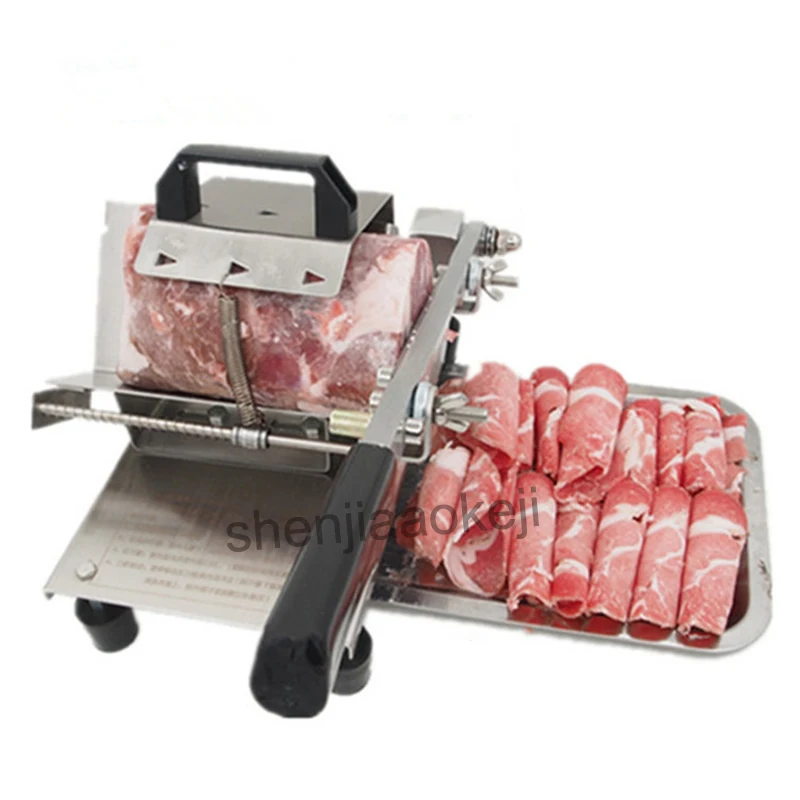 New Manual Meat Slicer Mutton Roll Slicing Machine Stainless Steel Beef Cutting Machine Meat Planing Machine Beef/lamb Slicer