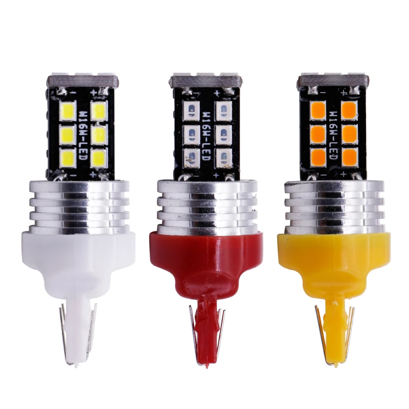 10 шт. S25 1156 BA15S BAU15S py21w светодиодный T20 7443 1157 BAY15D 2835 15Smd лампы для автомобильных