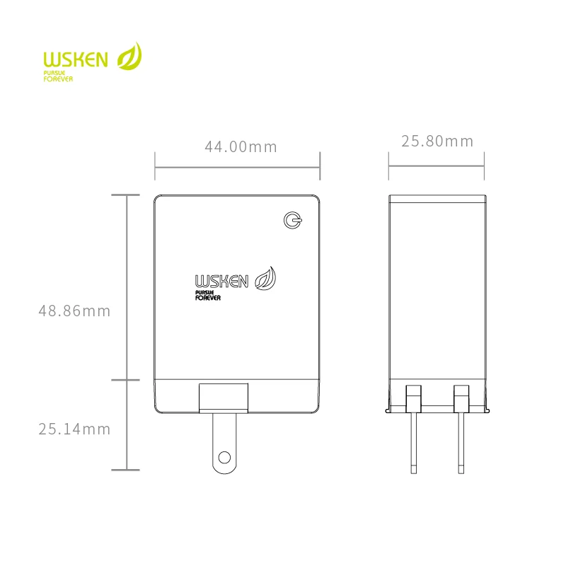 Wsken 4 USB зарядное устройство адаптер для iPhone iPad безопасная 2.1a Быстрая зарядка EU/US/UK вилка путешествия/настенное зарядное устройство для Samsung huawei Xiaomi