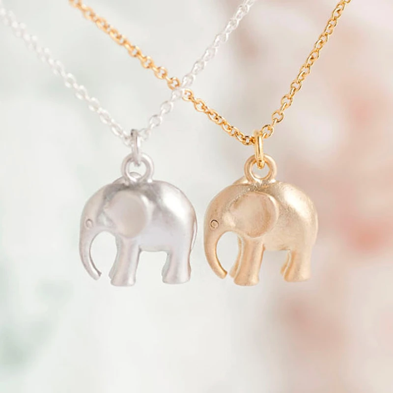 1 шт крошечные детские Чокеры с изображением слона ожерелье золотого и