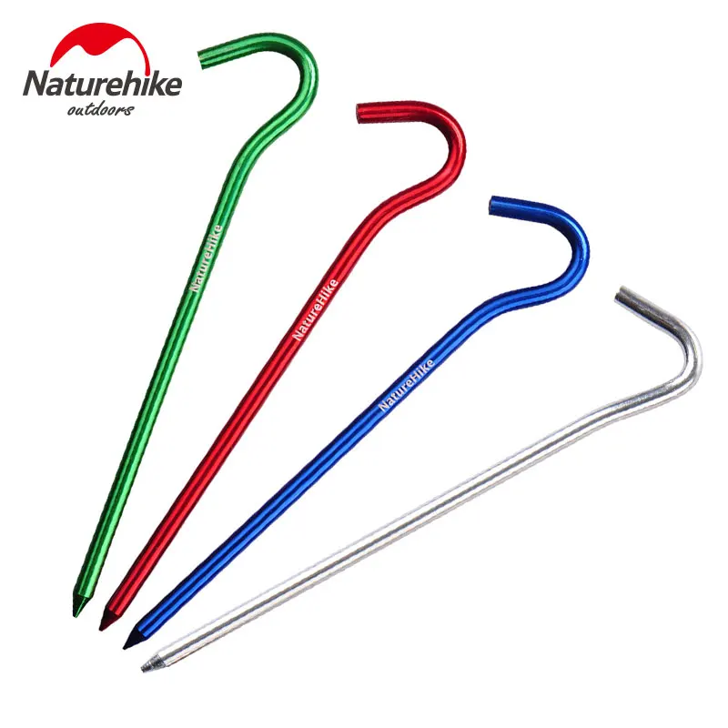Naturehike 8 шт./пакет треугольные палатка Гвозди для кемпинга круглый изогнутый крюк