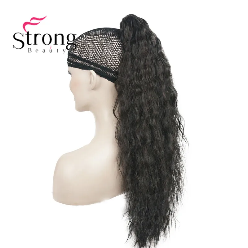 

StrongBeauty 24'' 6 Colors Synthetic Ponytail Curly Wave Claw Hair Extension Clip In Drawstring Hairpiece