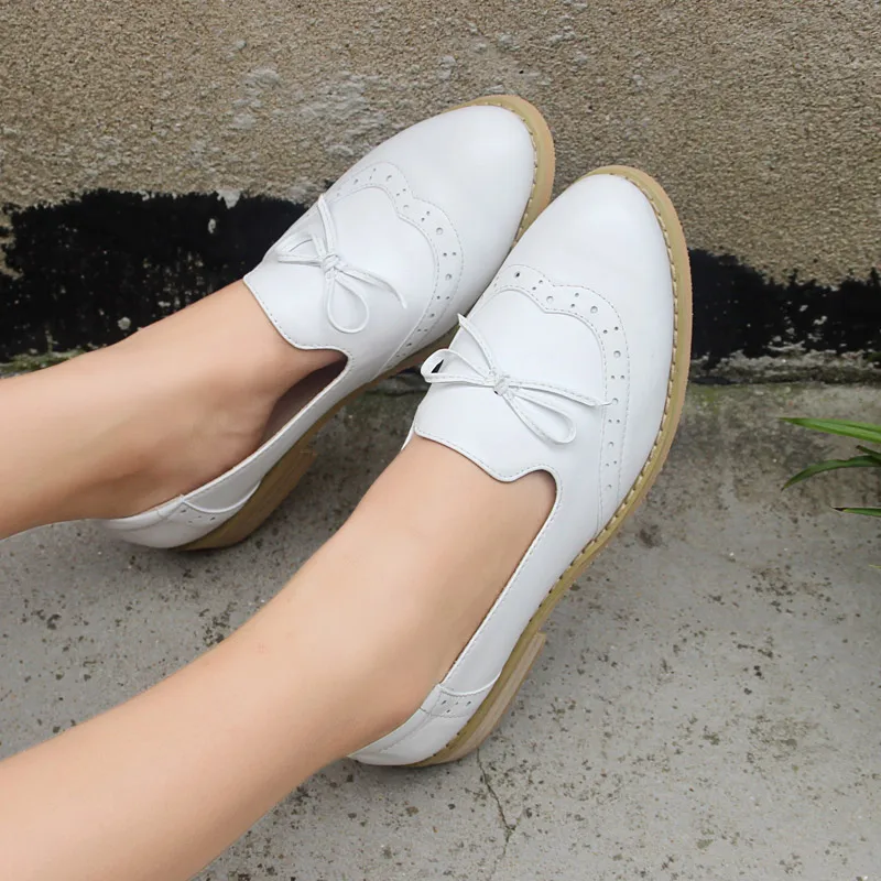 Оксфорды из натуральной кожи в британском стиле для колледжа женская обувь с