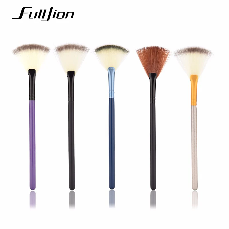 Тонкая веерообразная пудра консилор хайлайтер для макияжа кисть нейл арта