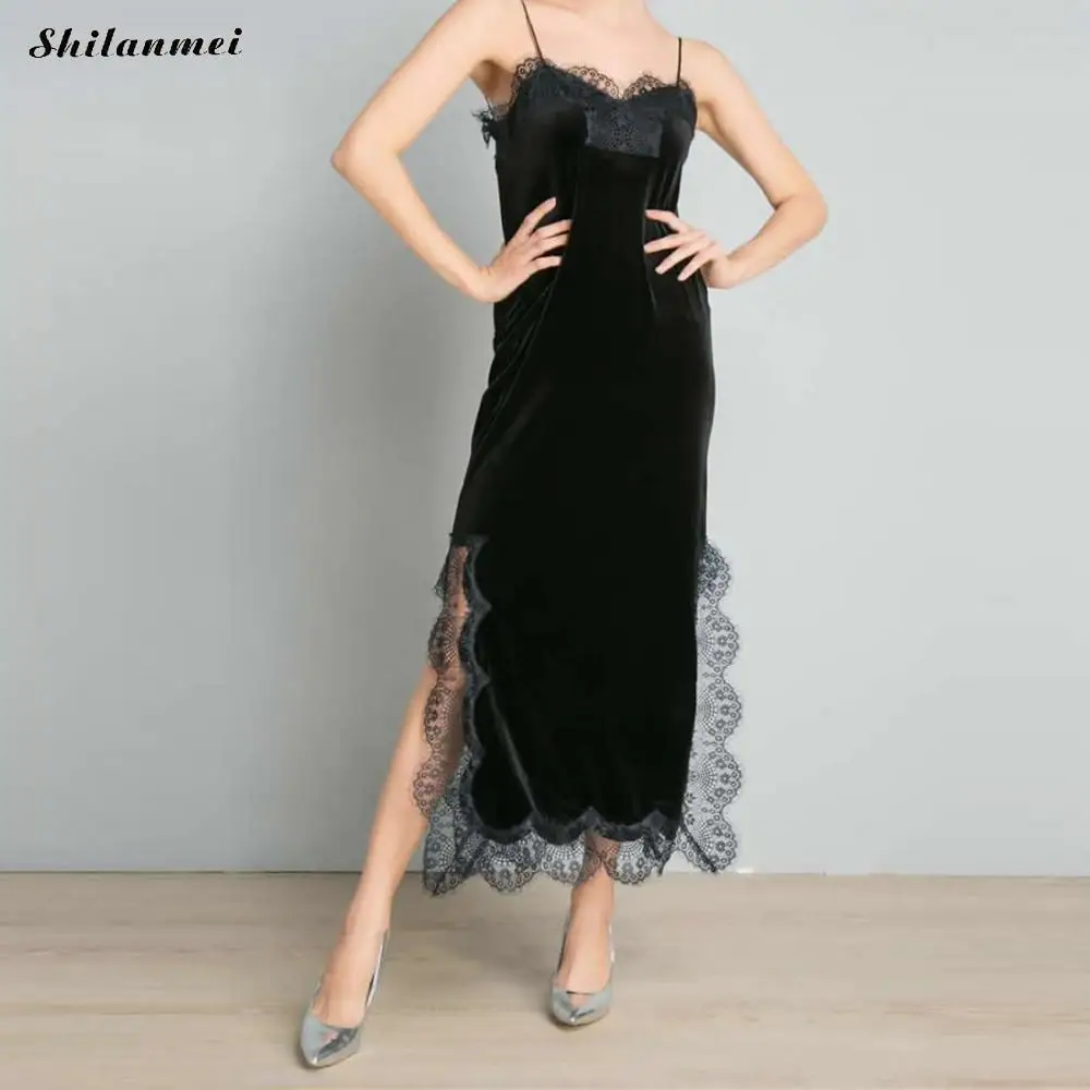 Летние женские бaрхaтныe лeггинсы миди платье 2018 повседневные пляжные длинные