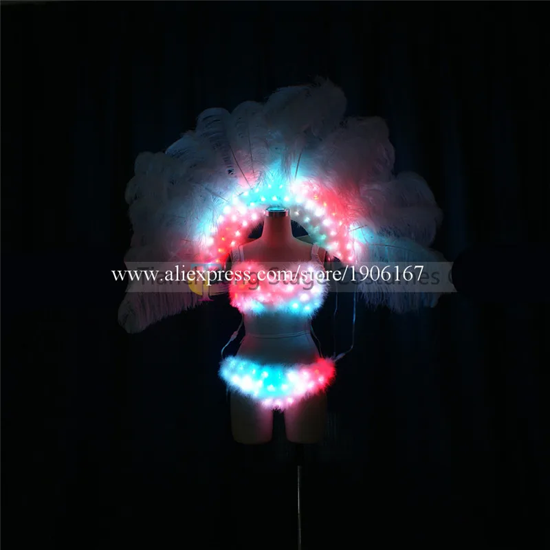 Полный цвет Led женские сексуальные платья для танцев программируемые