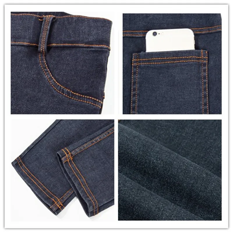 

2019 Women Stretch Black Jeans Fashion High Waist Skinny Ankle Length washed Denim Plus Size 4XL 5XL Ladies Push Up Pencil Jeans