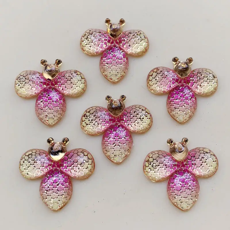 Милая Мини акриловая пчела с плоским основанием 1 отверстием искусственное