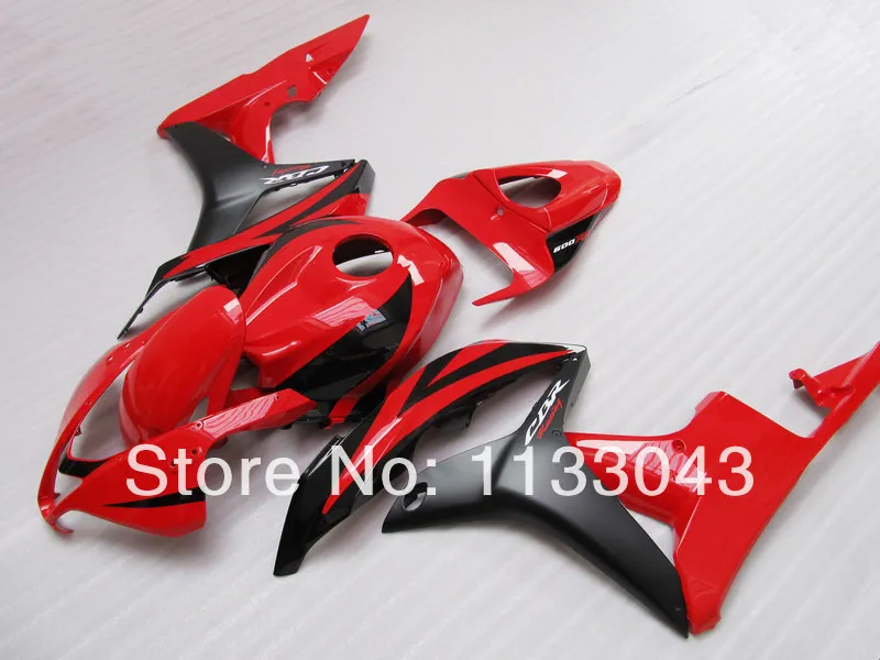 

OEM_quality Injection fairings for HONDA CBR600RR 07 08 F5 07 08 CBR 600 RR 2007 2008 red black fairing kits +Tank #7LLS73