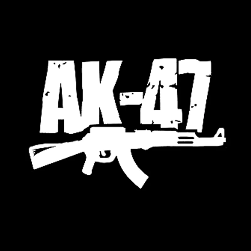 YJZT 15,6*10,3 см крутой AK-47 пистолет декоративный автомобильный стикер высокое качество виниловая графика C12-0323