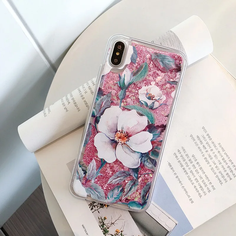 Жидкий чехол с розами для Xiao mi Red mi K20 Pro 6 6A 7 7A, блестящий чехол для Xiao mi Red mi Note 5 6 7 mi 9 mi 9T Pro, чехол