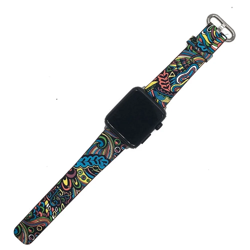Цветок из искусственной кожи ремешок для наручных часов для Apple Watch серии 1/2/3, 42 мм, 38 мм, версия браслет ремешок для наручных часов iwatch серии 5 4 40 мм 44 мм