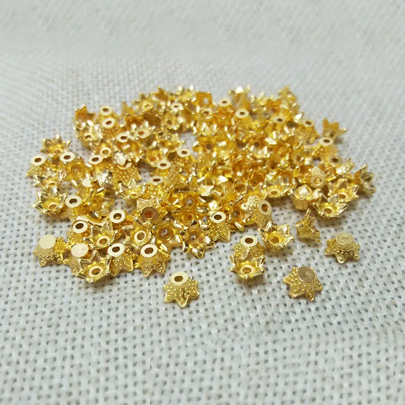 150 шт. колпачки для кисточек бусины цветочных бусин Концевики подвески детали