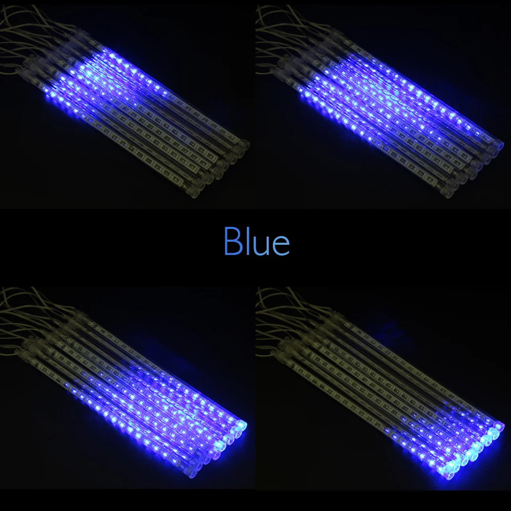 8 шт. 50 см LED Метеоритный дождь труба Светодиодная лампа 240 в + EU/US вилка