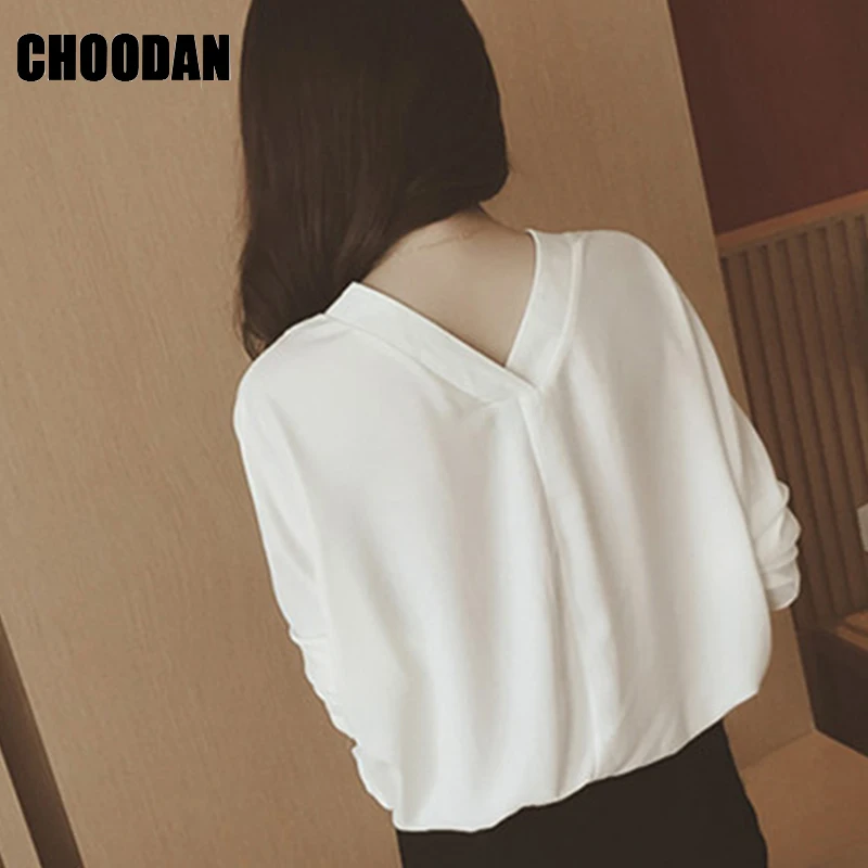 Long Sleeve Blouse Shirt V-neck Women Blouses Autumn Spring 2018 New Korean Fashion Summer Casual Ladies Tops Womens Clothing |