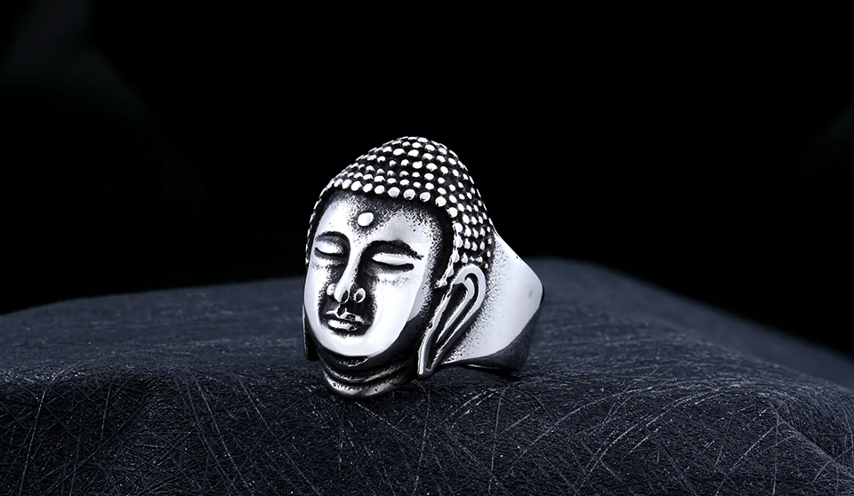 Стальной солдат Sakyamuni Будда кольцо 316L из нержавеющей стали золотые ювелирные изделия оптом кольца новые горячие