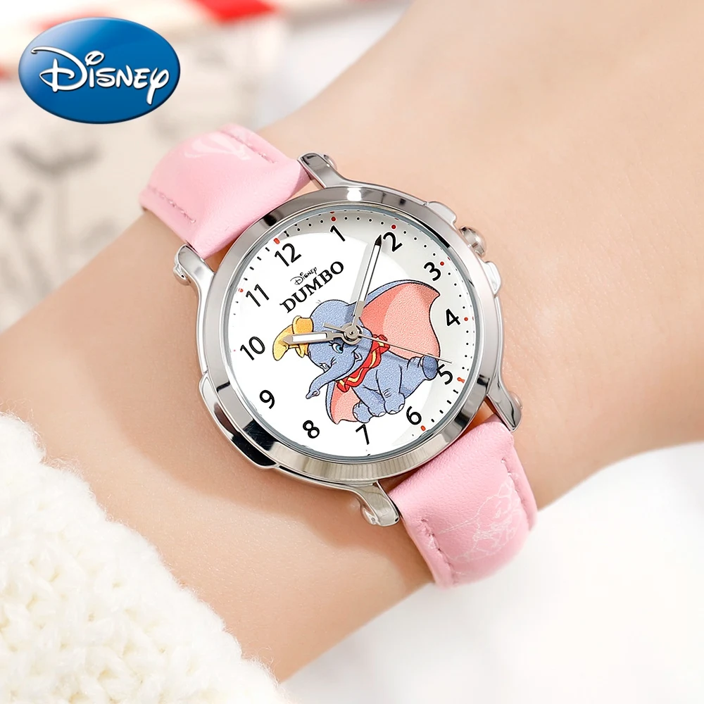 

DUMBO Children Quartz Watch Girls PU Band Waterproof Fashion Casual Kids Disney Cartoon Watches Elementary Student Gift Clocks