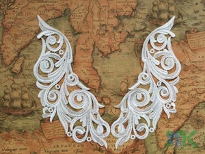 Оптовая 5 Пара Новый Дизайн кружева свадебное платье фата аппликация свадебный