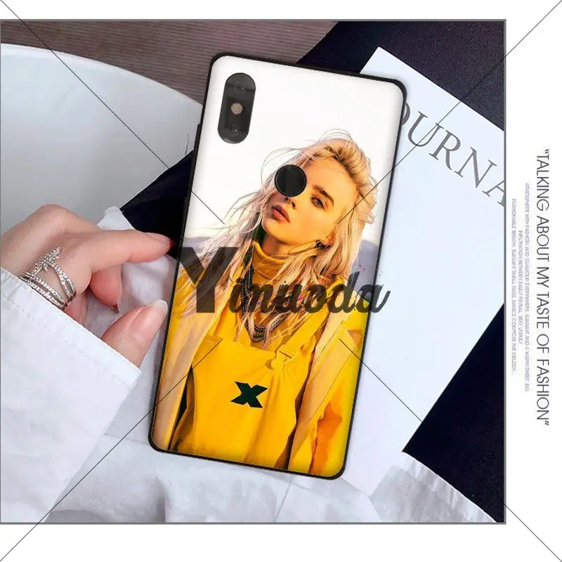 Yinuoda Billie Eilish Hot Music Singer Star Phone Case Cover for Redmi 5 plus Note 4 4X Xiaomi MI 6 8 8SE Mobile | Мобильные