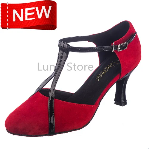 New Free Shipping Red Suede Closed Toe Dance Shoe Ballroom Salsa Latin Tango Bachata Dancing Shoes ALL Size | Спорт и развлечения