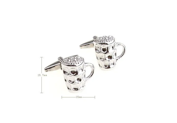 Медные подарочные запонки дизайн пивной чашки Заводская поставка