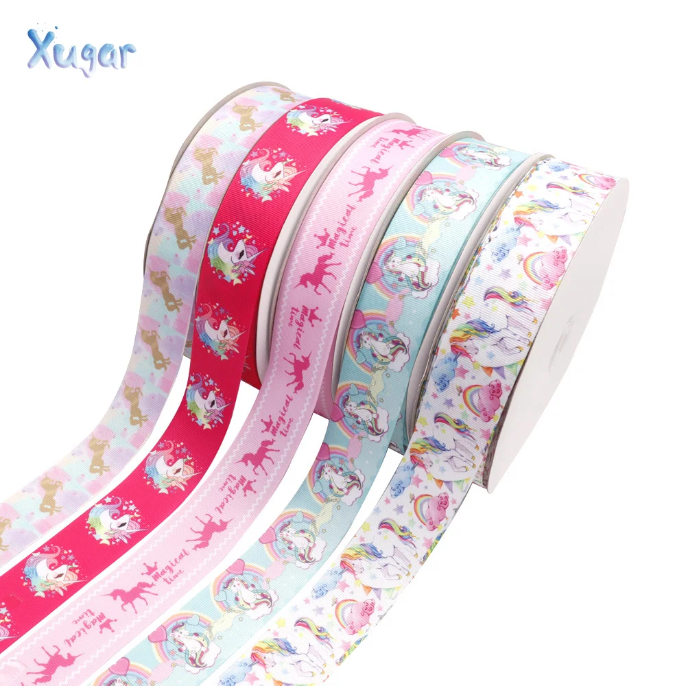 

Xugar 38mm Gradient Rainbow Grosgrain Ribbon for Wedding Home Decor DIY Gift Wrapping Unicorn Party Handmade Accessories 5yards