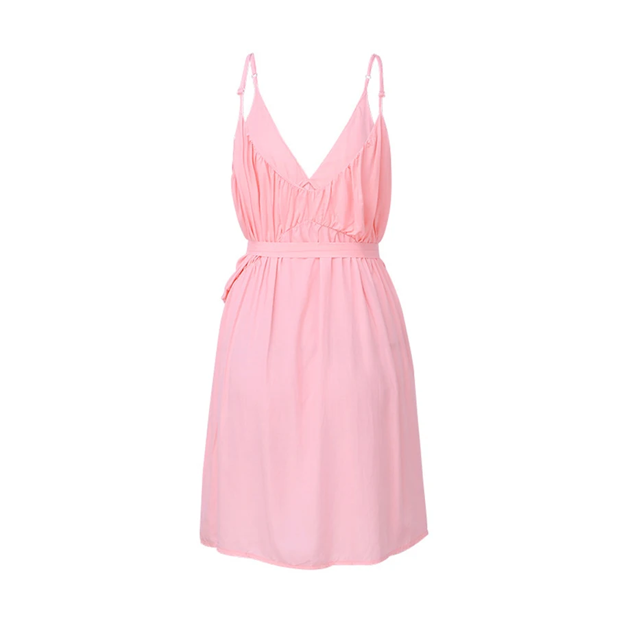 Летнее сексуальное кружевное мини-платье с глубоким v-образным вырезом и