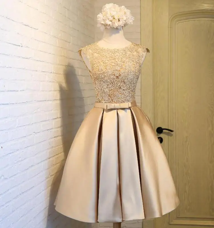 Сексуальное Кружевное женское свадебное платье подружки невесты Robe demoiseur D'honneur Qipao летнее элегантное платье для сцены и шоу Мини Cheongsam XS-3XL - Цвет: Золотой