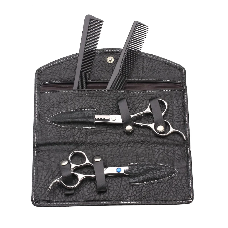 Волосы scissors.6.0 дюймов. Профессиональные Парикмахерские ножницы с кожаной сумкой.