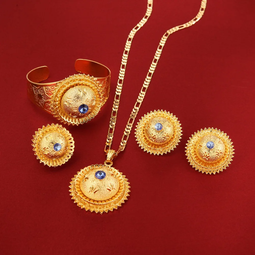 Комплект из колье и серёг с красным камнем|ethiopian necklace|necklace earring ring setsearrings set |