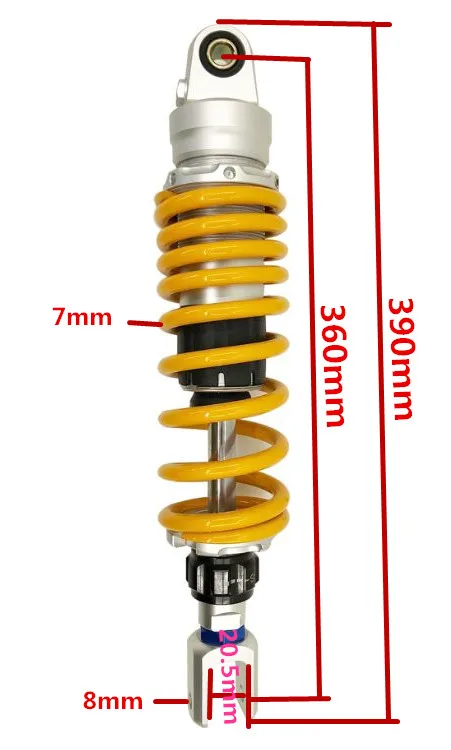 Амортизатор для мотоцикла honda YAMAHA SUSZKUI KAWASAKI 320 мм 330 340 350 360 380 8 мм|Защита от падения|