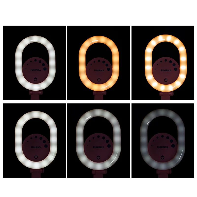 Ulanzi светодиодная кольцовая селфи лампа подствет USB Перезаряжаемый с Wide Angle