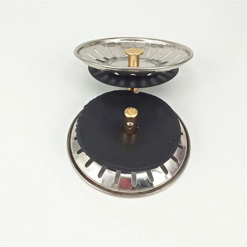 

7.8cm Stainless Steel ABS Kitchen Sink Stopper Plug Bath Drain Drainer Strainer Basin Water Rubber Sink Filter Cover Sinkhole