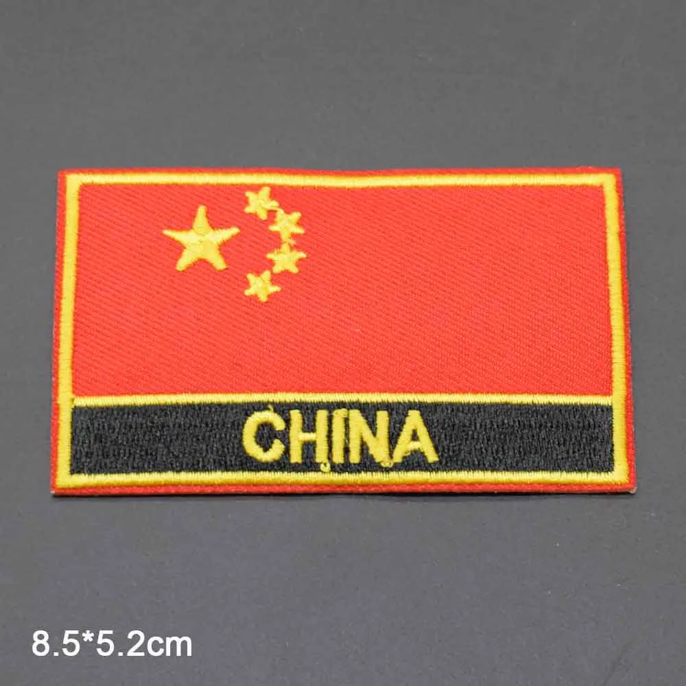 China Испанский национальный флаг, Железный на США, США, Германии, России, Великобритании, Национальный флаг, новинка, вышитые нашивки для одежды - Цвет: China