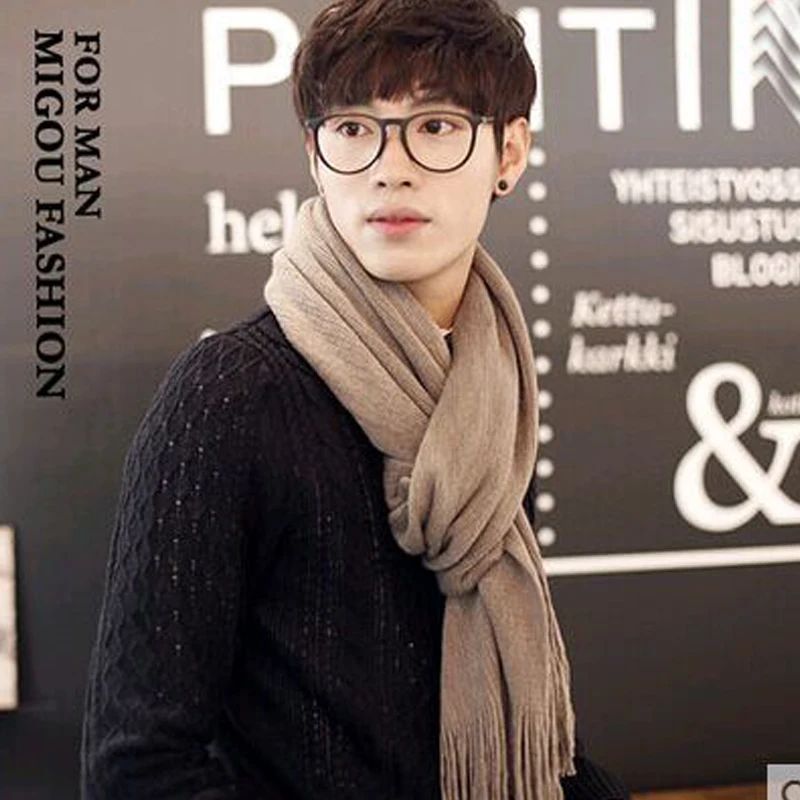 Фото Winter Warm Men Fashion Design Scarves Wool Knitted Cashmere Scarf Couple's High Quality Thick Long 5Color Аксессуары для Winter Warm Men Fashion Design Scarves Wool Knitted Cashmere Scarf Couple's High Quality Thick Long 5Color Аксессуары для