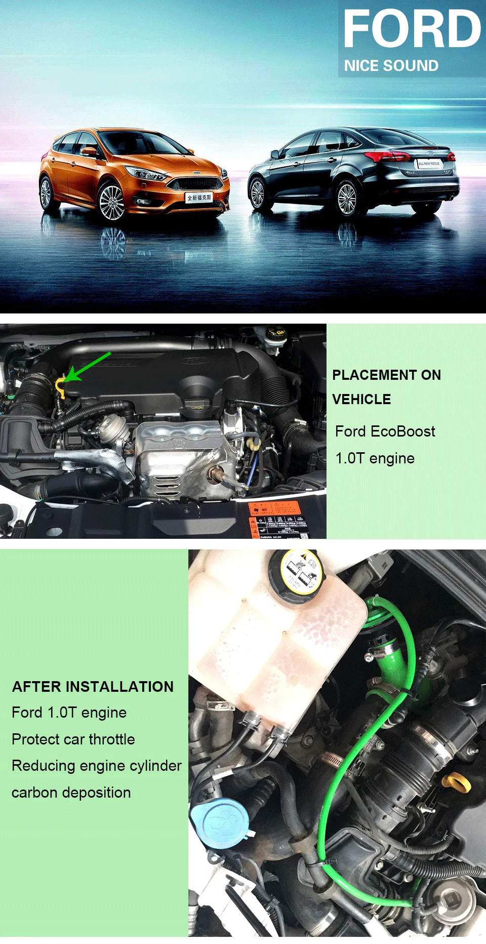 Цельнокроеный запорный клапан из алюминиевого сплава для двигателя Ford Fiesta EcoBoost 1,0 и Focus 1,0 T Savanini высокого качества