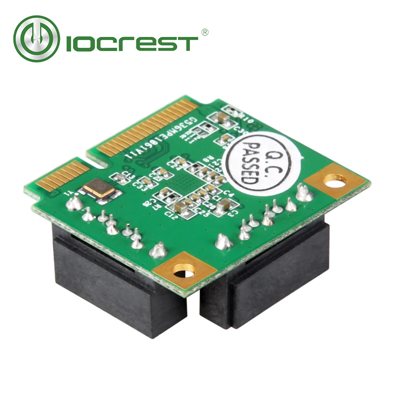 IOCREST Mini PCI Express 2 внутренняя SATA III ( 6 ГБ/сек.) RAID ASM1061R карта контроллера 3 0 Гбит/с порты