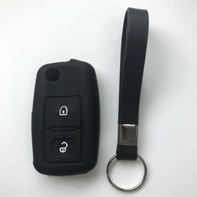2 кнопки силиконовый чехол для автомобильного ключа + брелок Volkswagen VW Amarok Polo Golf MK4