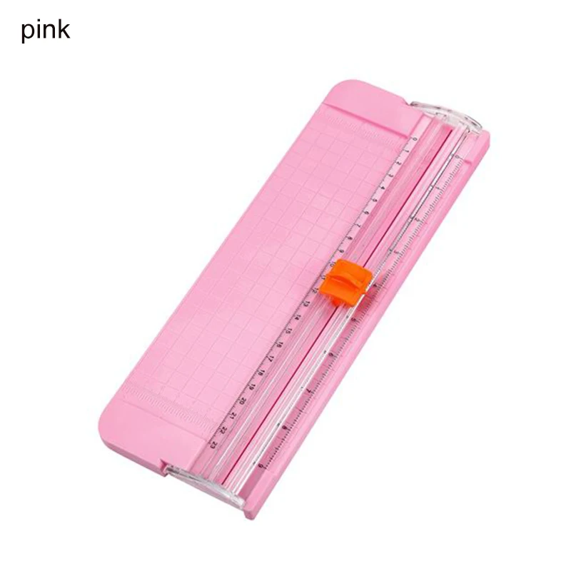 pink Мини А5 прецизионный триммер для бумаги DIY Скрапбукинг офисная кружка фото резак мат 1 шт - Цвет: pink
