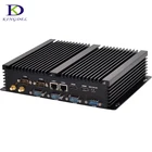 Бесплатная доставка, безвентиляторный промышленный мини-ПК Win10 Core i7 5550U 4500U 2 * Intel Gigabit Lans 6 * RS232 8 * USB Mirco компьютер linux HTPC