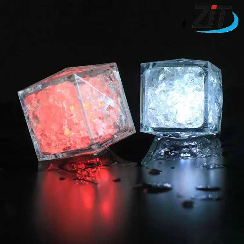 12pcs Colorful Flash LED fake Ice Cubes Festival Wedding Party Decor Light home Romantic lamp Luminoustetris | Дом и сад